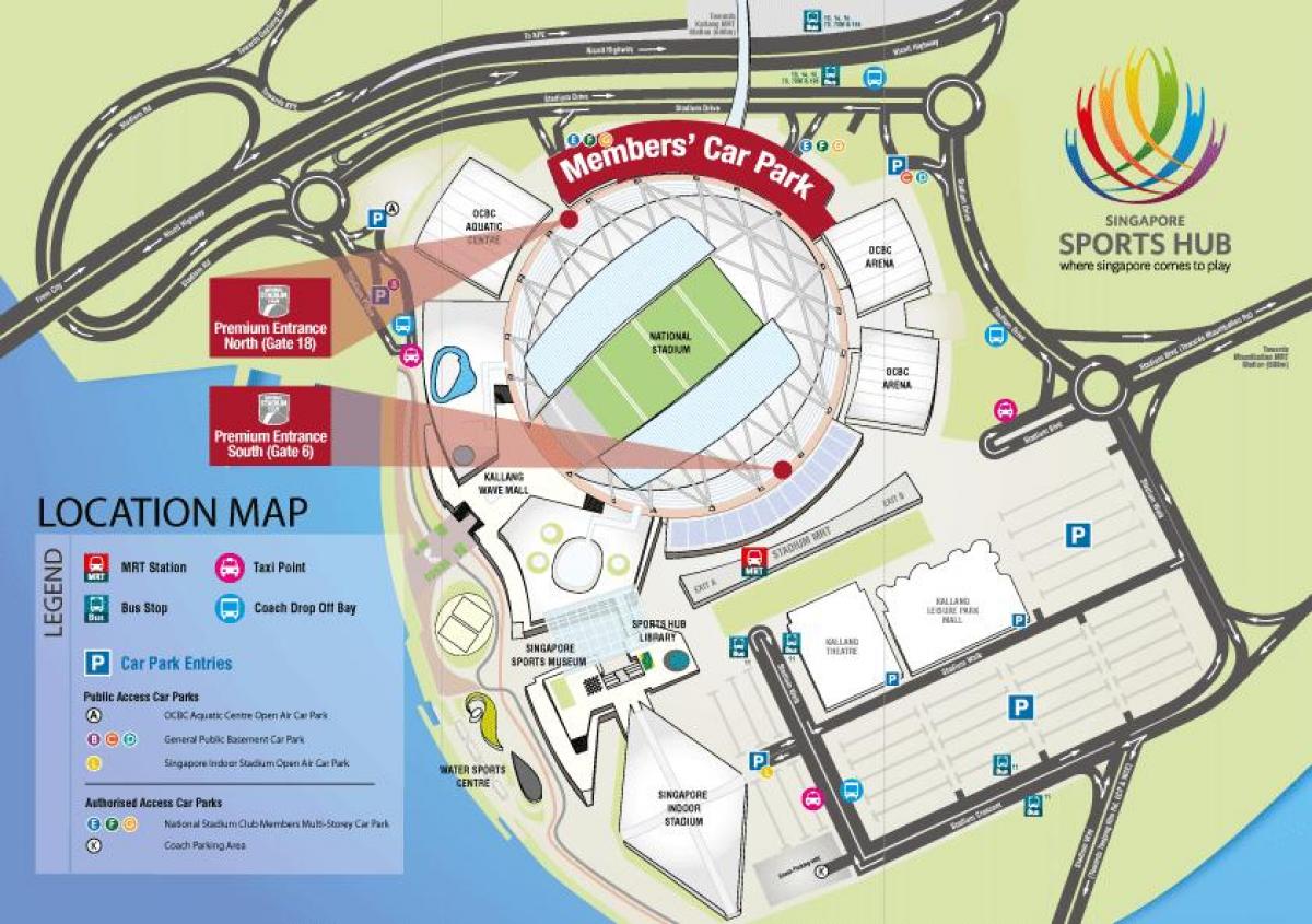 stadion mrt kaart Singapore
