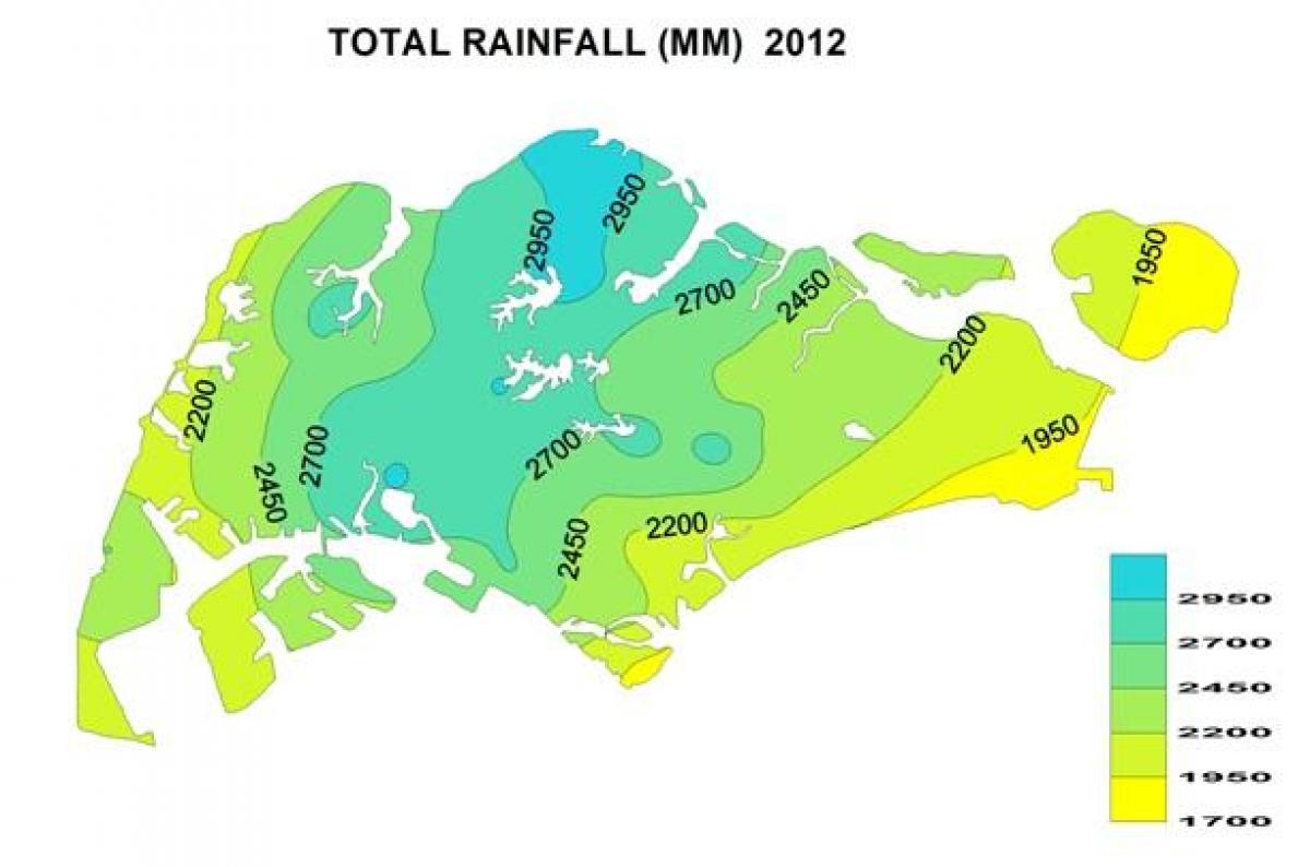 Singapore regen kaart