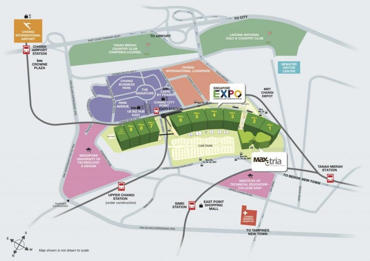 kaart van Singapore expo