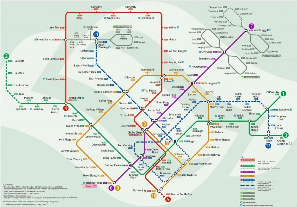 metro kaart Singapore