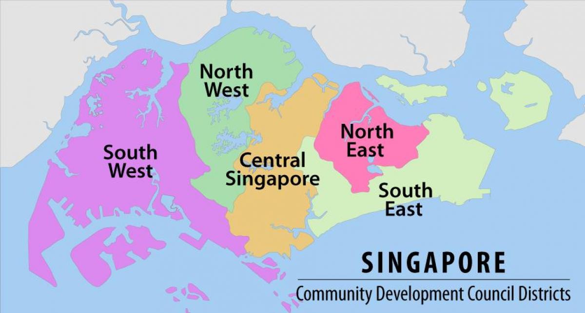 kaart van Singapore regio