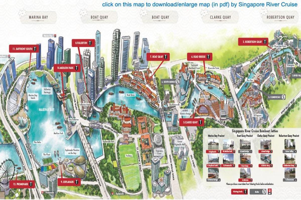 kaart van Singapore River Cruise