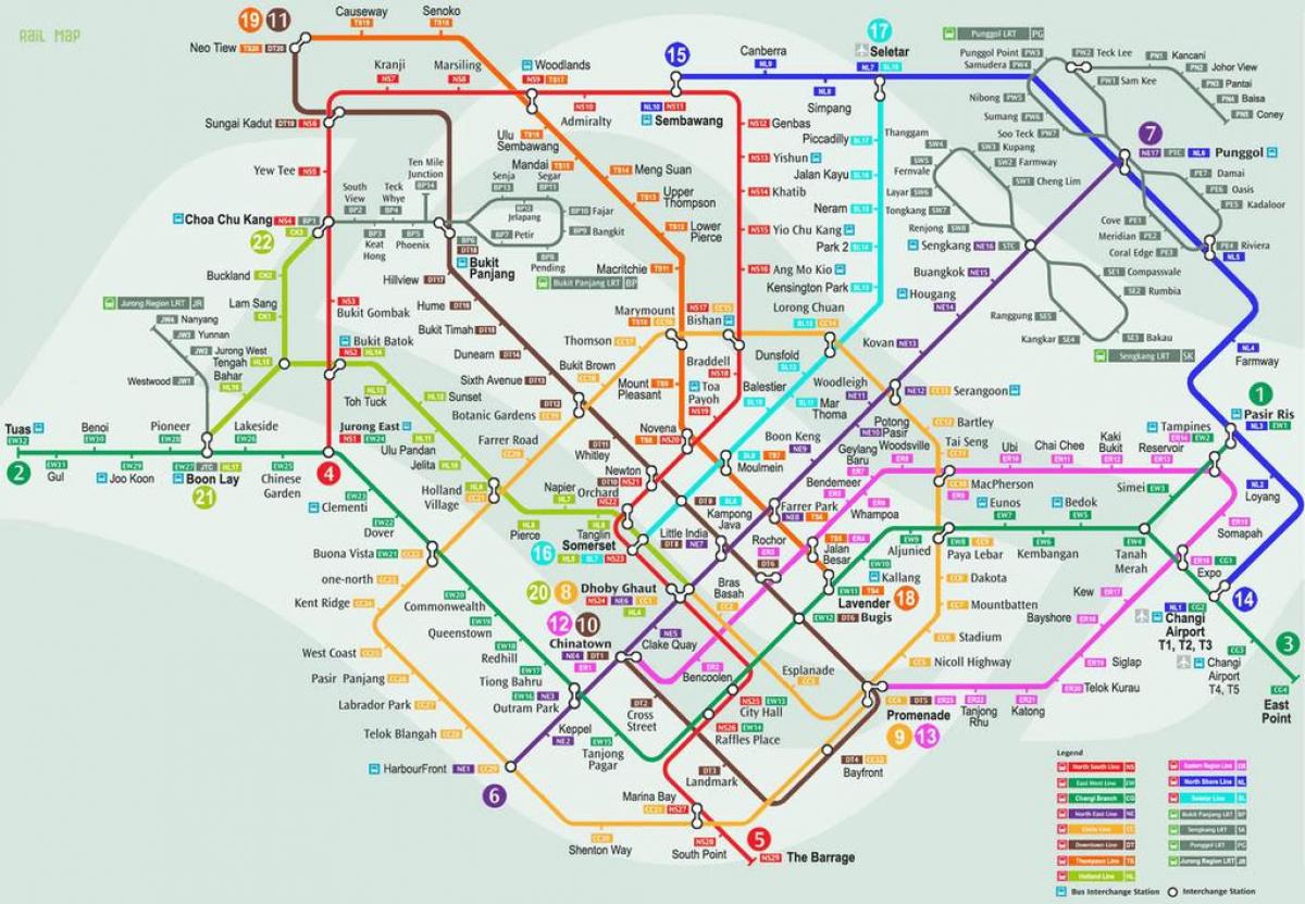 smrt Singapore kaart bekijken