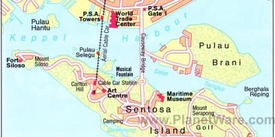 Kaart van Singapore attracties