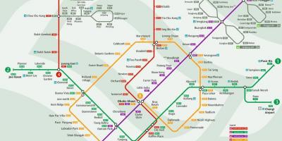 Mrt-systeem Singapore kaart bekijken