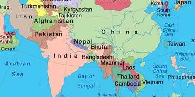 Singapore asia kaart