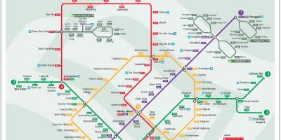 Lrt-route kaart Singapore