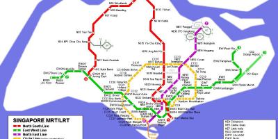 Mrt station in Singapore kaart bekijken