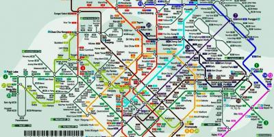 Mrt route kaart Singapore