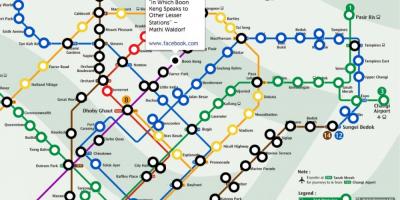 Mrt trein kaart Singapore