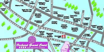 Orchard road in Singapore kaart bekijken