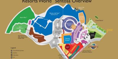 Het Resorts World Sentosa kaart
