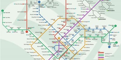 Metro kaart Singapore