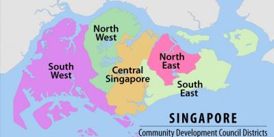 Kaart van Singapore regio